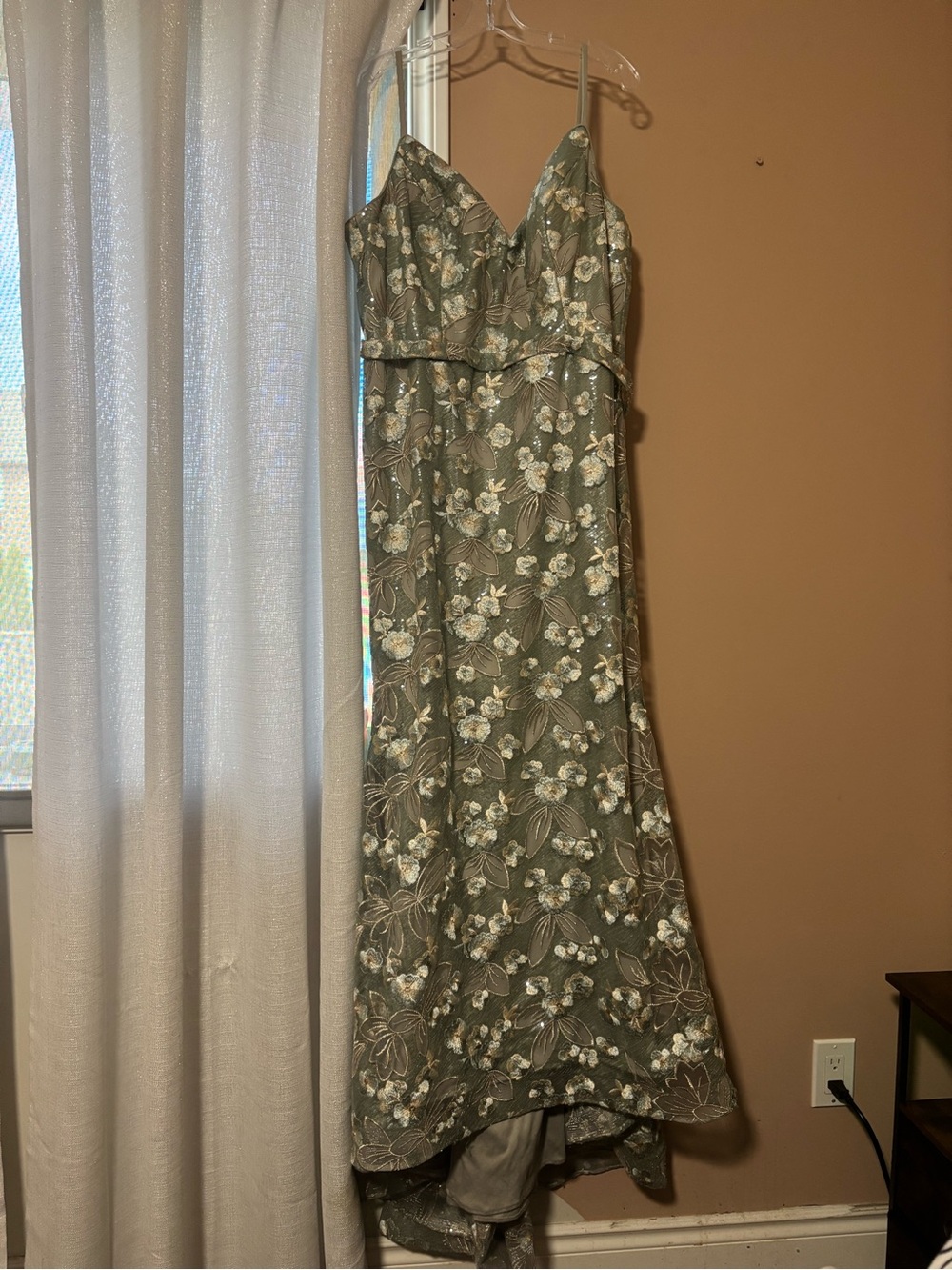 Adore Olive Green Floral Wedding Dress